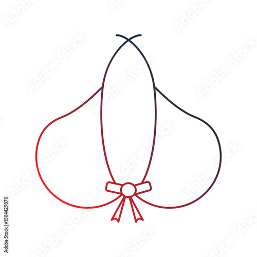 brassiere gradient outline icon with white background vector stock illustration