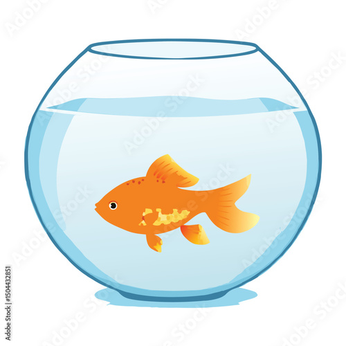 goldfish in a glass vector 
