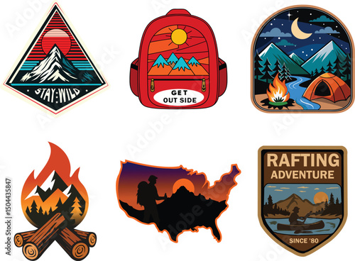 Outdoor Adventure Badges Collection