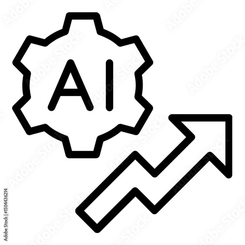ai worker increase icon line