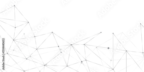 grey network. futuristic connection technology background with dots and lines for desktop. Structure molecule and communication. Template for science and technology presentation, Vector illustration.	