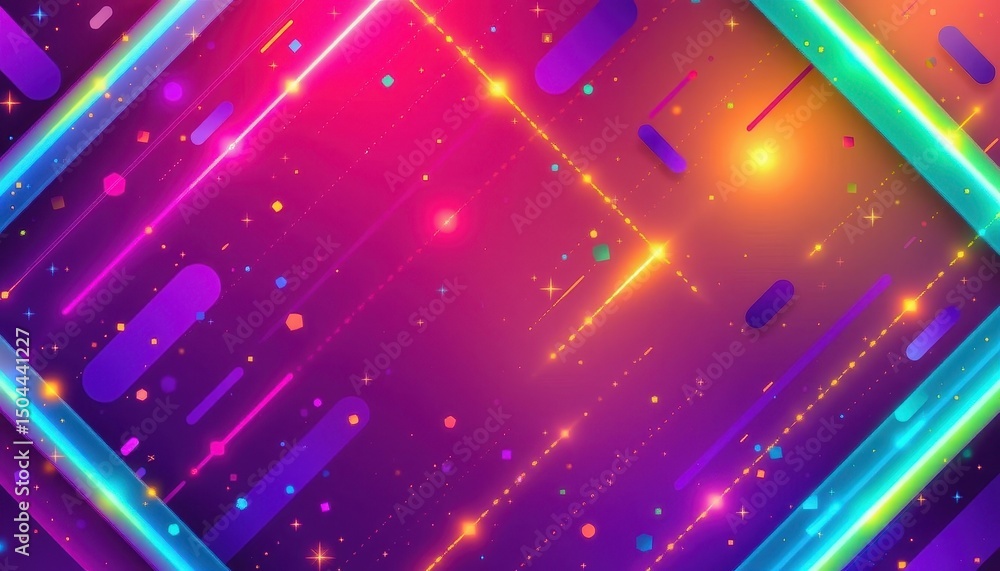 Obraz premium Colorful Abstract Background with Vibrant Lights and Dynamic Shapes