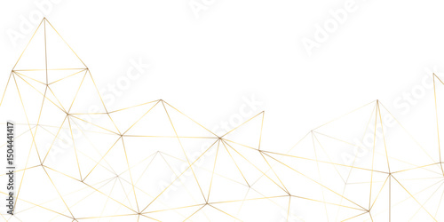 golden vector poly triangle texture. clean and modern science chemical theme background. Abstract geometric pattern composed of triangular. white golden vector triangle mosaic wallpaper , vector.	