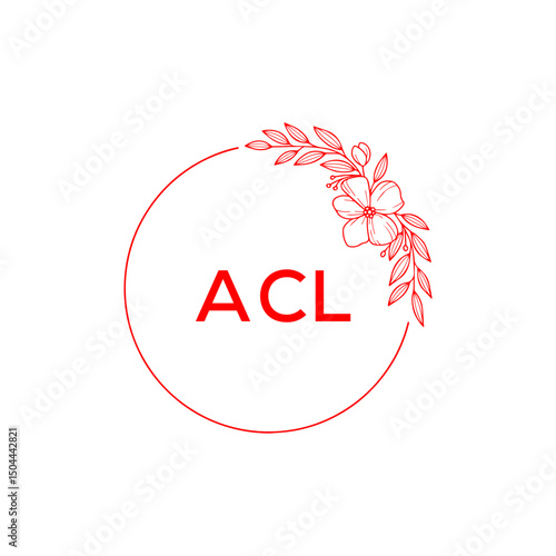 ACL Letter logo white background