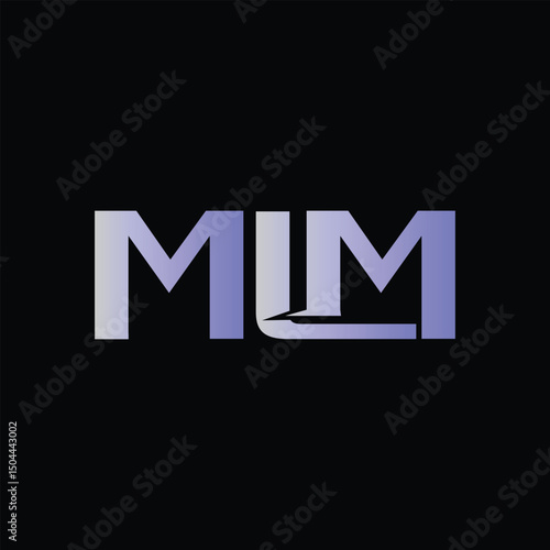 Letter MLM Initial Modern logo vector