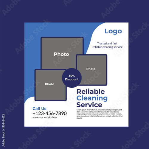 reliable cleaning service design free template