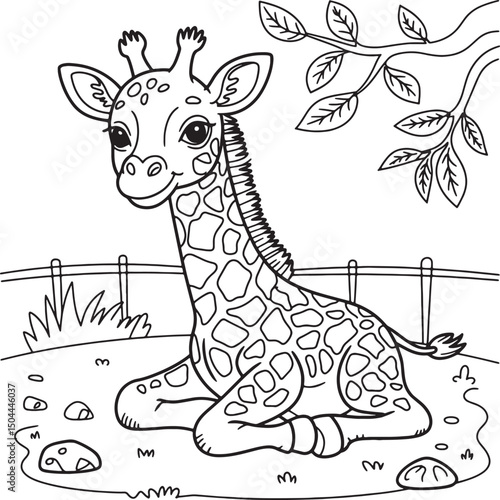 Giraffe line art stock photos premium quality