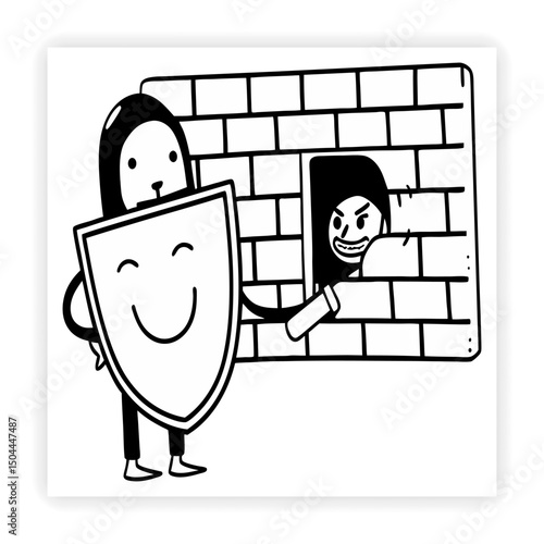 Cyber Safety Visual Resources Data Privacy Doodles, Cybersecurity Doodles, 
