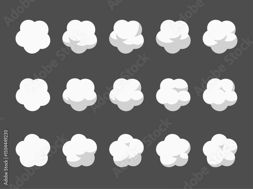 シンプルな煙のイラスト素材