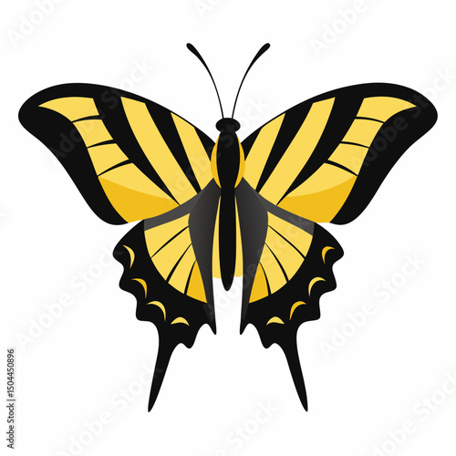 33c western tiger swallowtail single colorful vector
