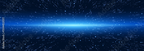 Star warp hyperspace jump moving stars light interstellar fast speed travel wormhole space tunnel abstract vector background illustration cosmic energy futuristic motion