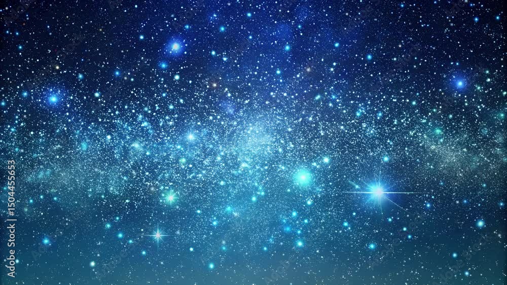 Starry night sky with bright stars and cosmic background Starry night sky with bright stars and cosmic background