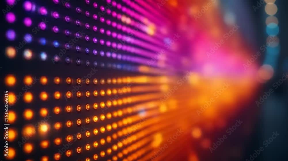 Colorful LED Light Wall Display. Colorful LED Light Wall Display.