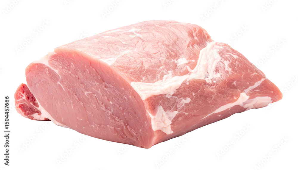 Raw fork meat isolate on a transparent background Raw fork meat isolate on a transparent background
