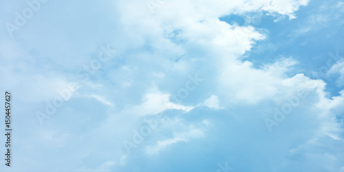 sunny sky blue light watercolor background. Aquarelle painting brush effect card paper textured canvas cloudy smoke space for text, entertaining card, template. aquamarine color graphics illustration