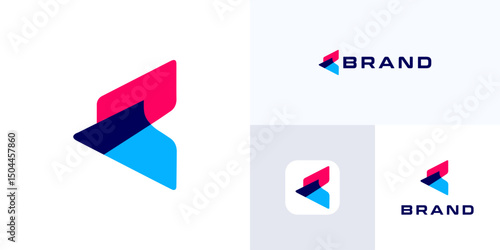 Free Download Creative letter C mark overlapping color concept, logo icon design illustration element template editable, Modern colorful symbol sign initial alphabet for brand identity and business company - GFXLoad