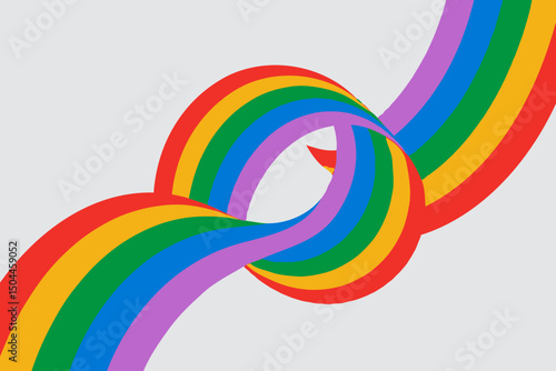  Modern Swirling Spectrum Band Design in Vibrant Colors Depicting Connection and Movement, with spaces for text