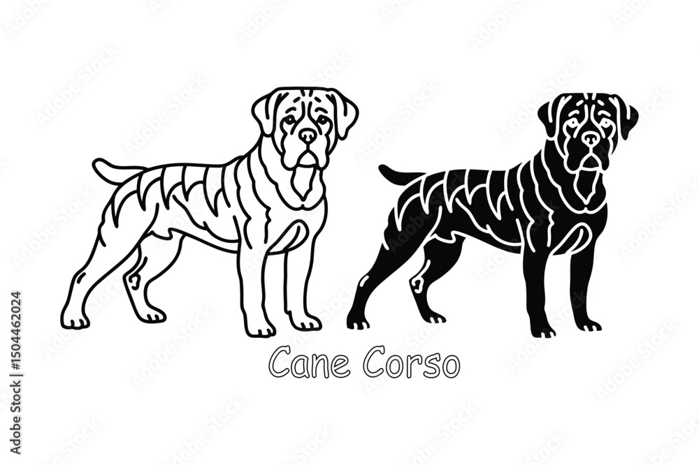 Fototapeta premium vector illustration of a dog