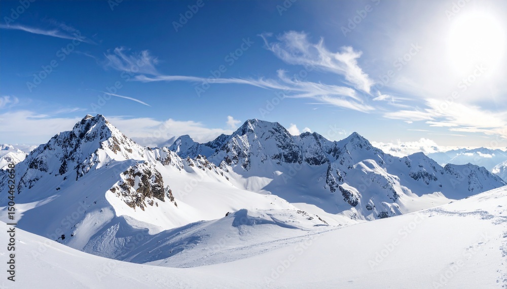Dawn over the snow capped mountains. Snowy mountain peak at dawn. Sunrise in mountain Dawn over the snow capped mountains. Snowy mountain peak at dawn. Sunrise in mountain