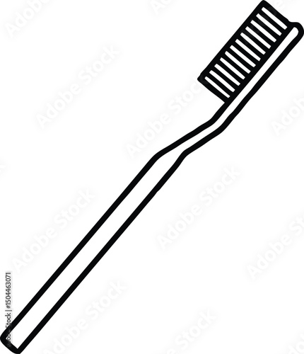 Toothbrush Vector Line Icon 