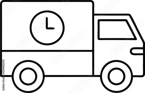 truck route delivery icon vector sign