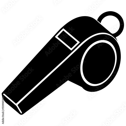 metal whistle on a white background