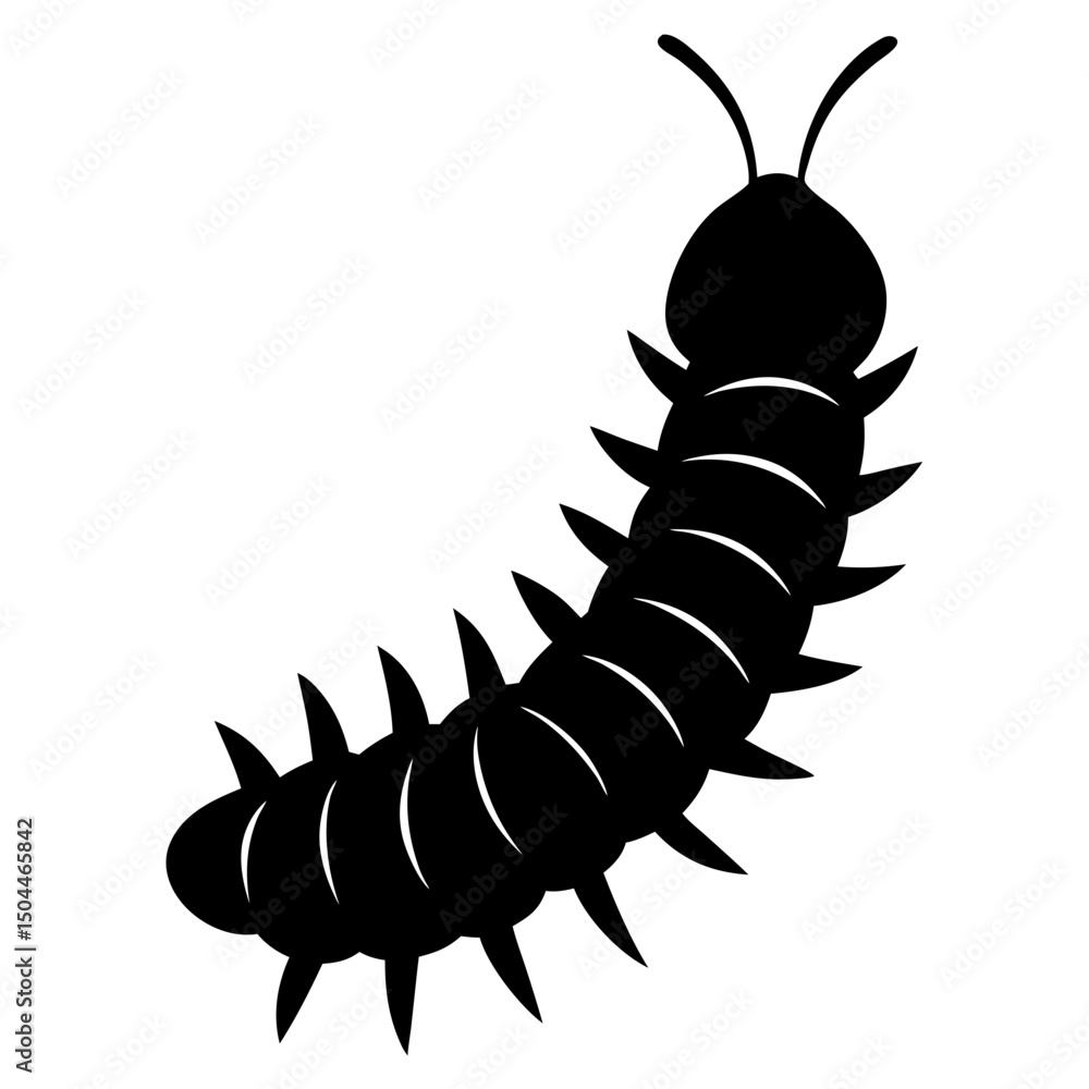 Obraz premium caterpillar on white background