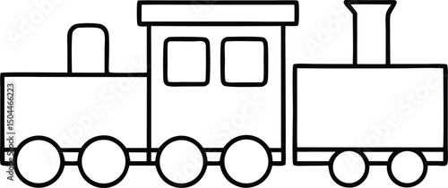 Train / railroad / subway flat icon for transportation apps and websites