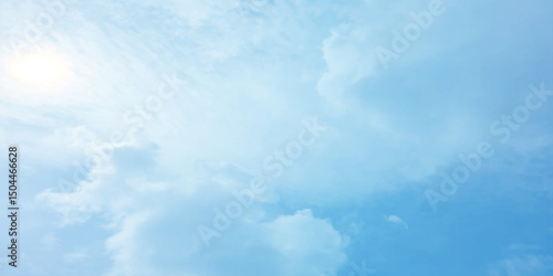 sunny sky blue light watercolor background. Aquarelle painting brush effect card paper textured canvas cloudy smoke space for text, entertaining card, template. aquamarine color graphics illustration