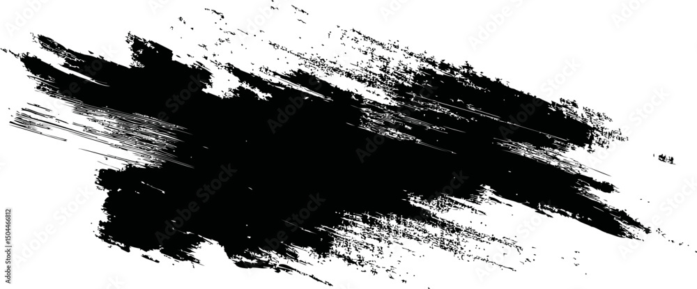 Abstract black paint brush strokes, digital illustration. Vector illustration Abstract black paint brush strokes, digital illustration. Vector illustration
