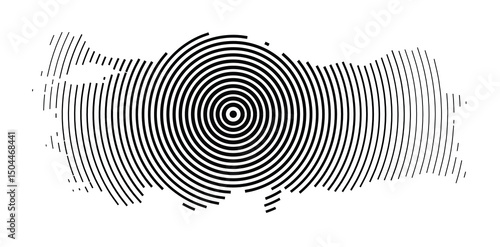 Abstract map of Turkey showing the country with concentric black tapering lines