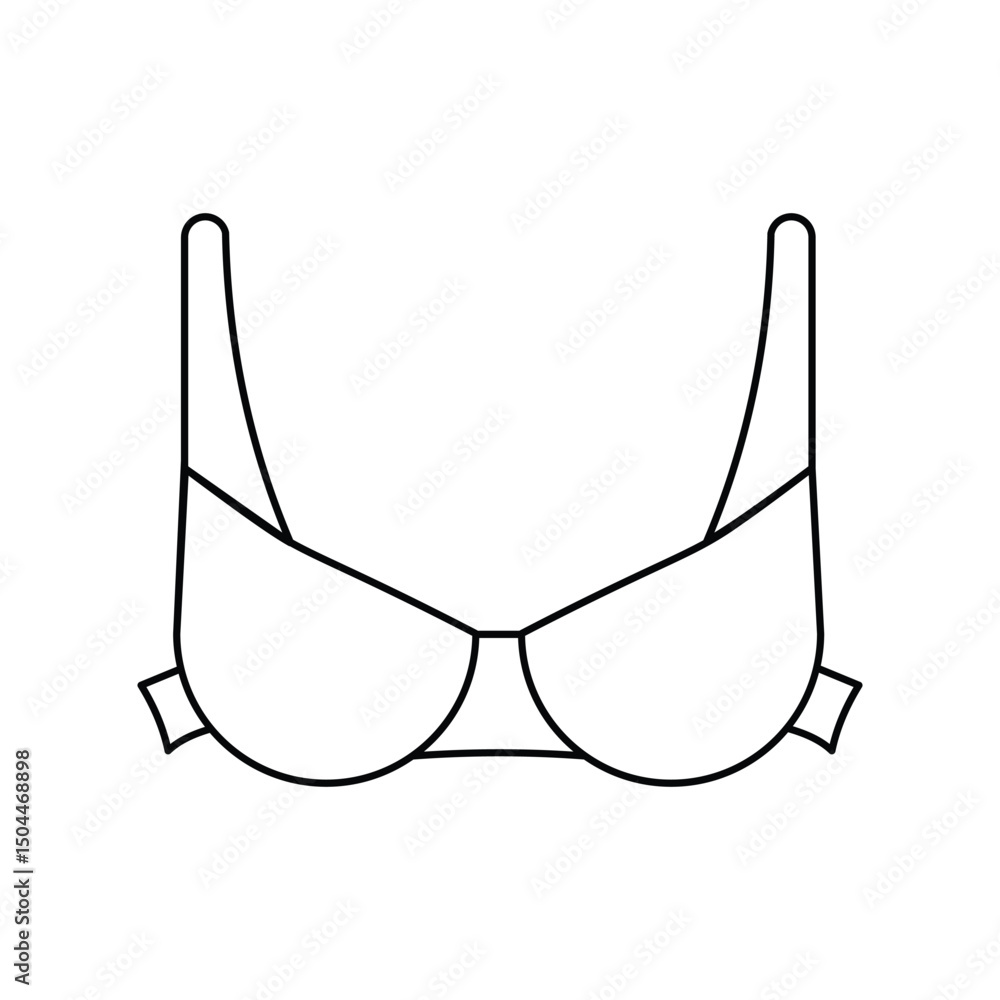 brassiere lineal icon with white background vector stock illustration brassiere lineal icon with white background vector stock illustration