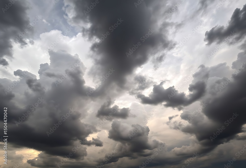 Obraz premium cloudy sky with some clouds in the background