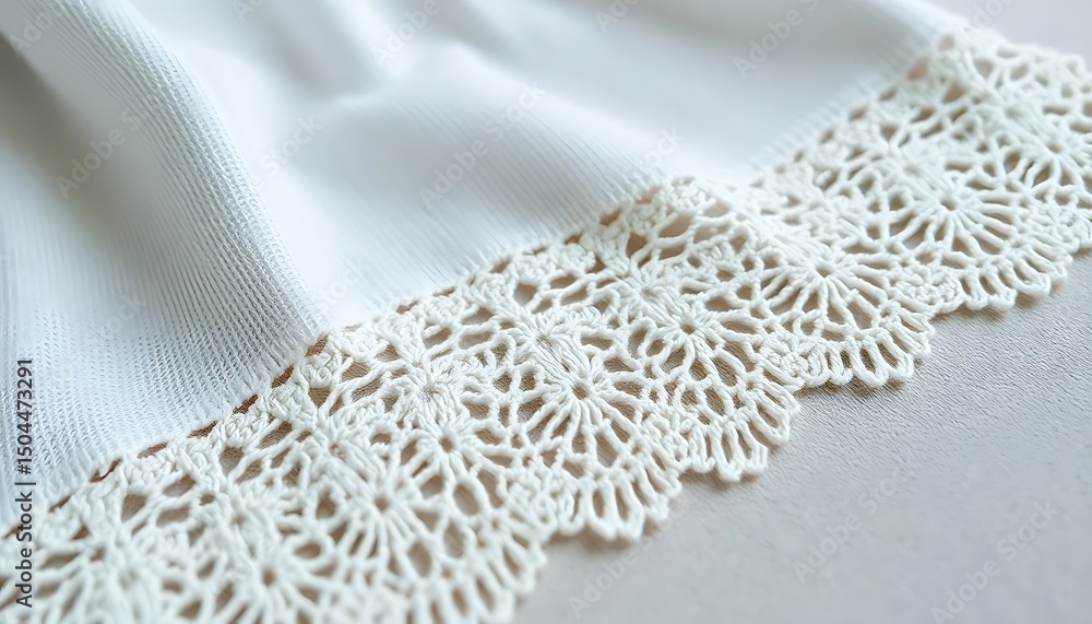 Fototapeta premium close up of a piece of cloth with crochet