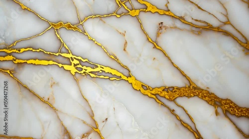 Luxury White Marble stone with gold lines background texture. motion video.