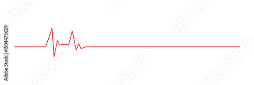 Heart beat line icon. EKG heart beat line, vector. Cardiogram line icon, sign. pulse vector template. Heart rate monitor line vector isolated on white background. Eps file 66.