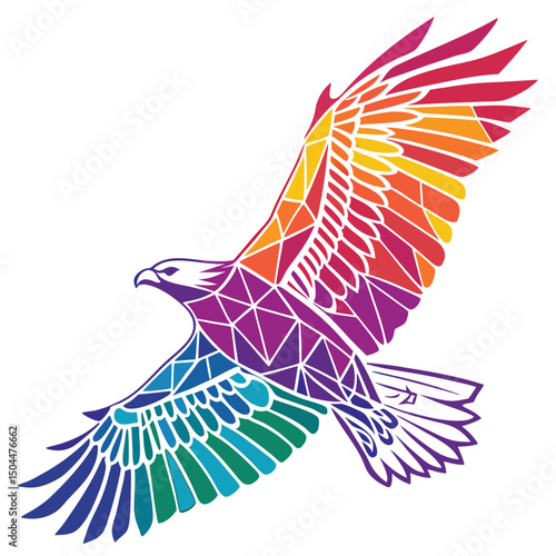 Vibrant Colorful Bird in Flight