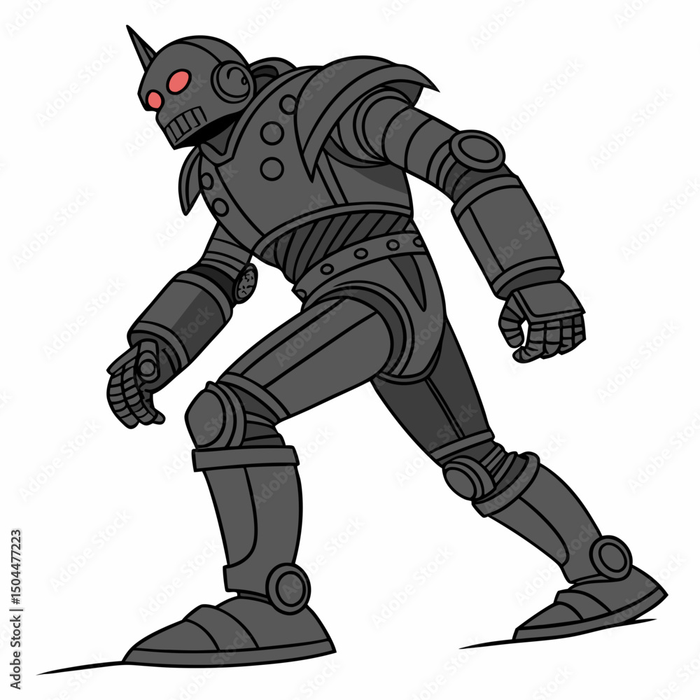 Obraz premium ninja warrior vector silhouette 