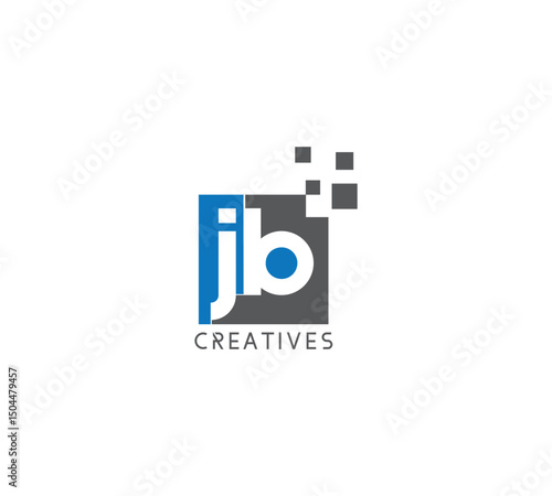  jb initials logo design, jb letters logo, jb letter linked each others, jb minimal monogram logo