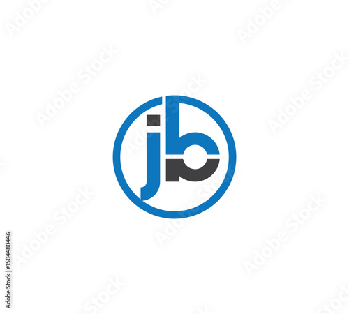  jb initials logo design, jb letters logo, jb letter linked each others, jb minimal monogram logo