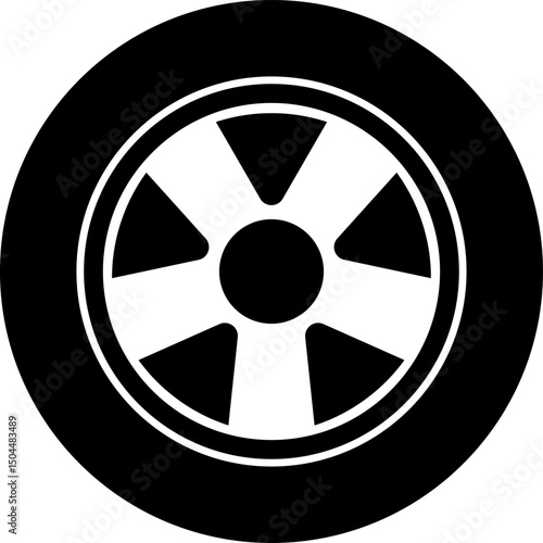 tire icon. Vehicle automobile wheel automotive. psychology symbol. motorcycle racing wheels icons. For tire fitting. vehicle tyres change mechanic workshop retro
