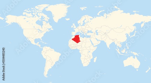 Location map of Algeria in Africa