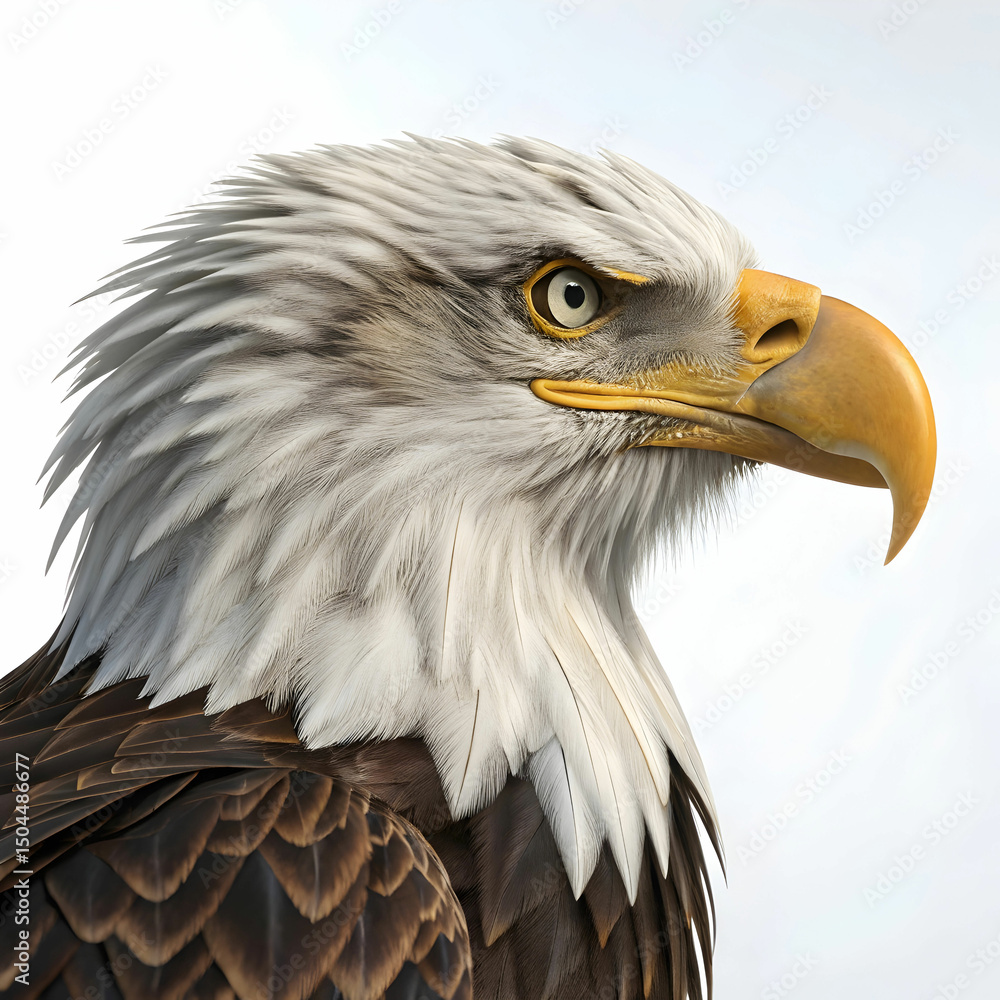 Obraz premium 3d eagle rendering portrait