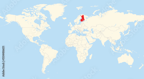 Location map of Finland in Europe