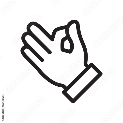 Gestures Of Human Hands, Perfectly ok Hand Symbol Icon In Trendy Design Vector Eps 10