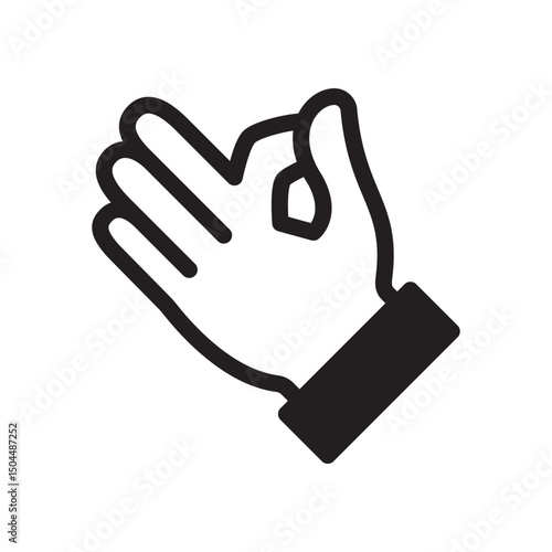 Gestures Of Human Hands, Perfectly ok Hand Symbol Icon In Trendy Design Vector Eps 10