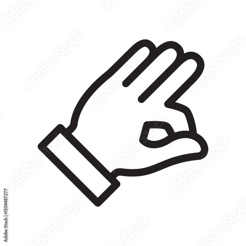 Gestures Of Human Hands, Perfectly ok Hand Symbol Icon In Trendy Design Vector Eps 10