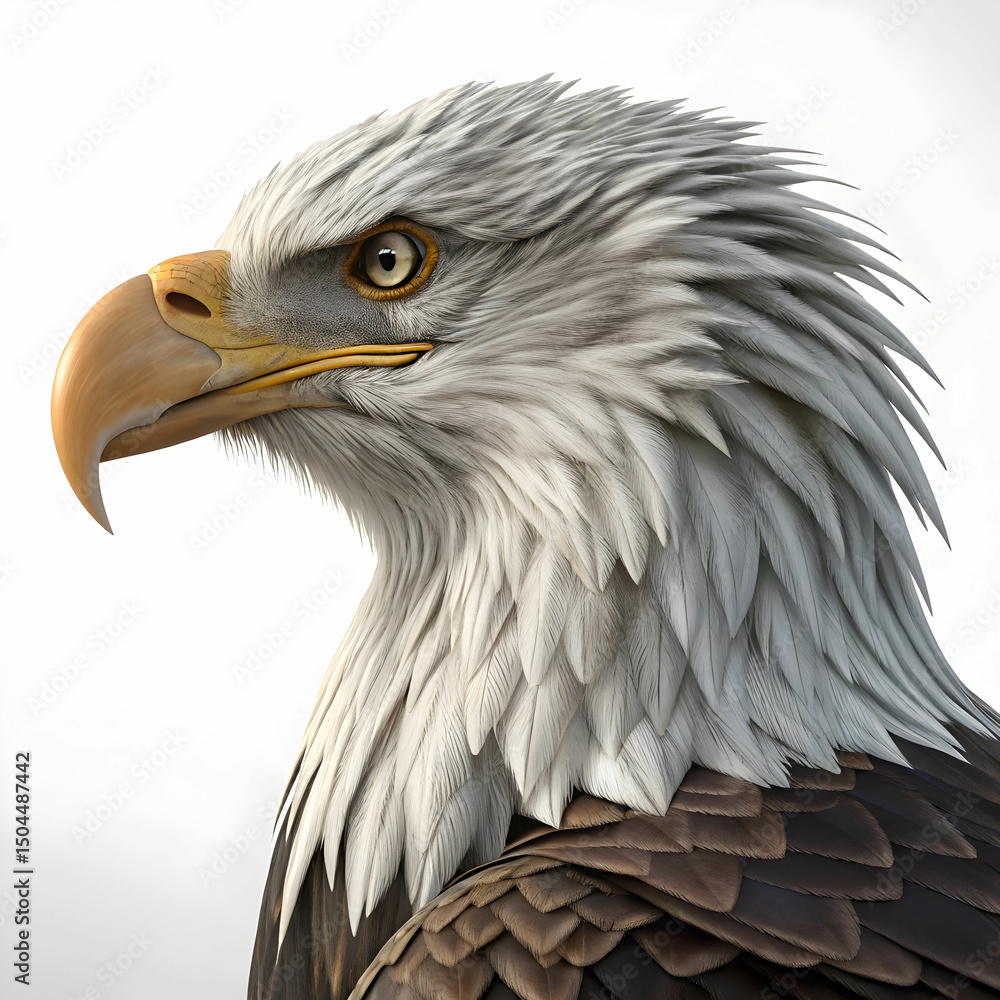 Obraz premium 3d eagle rendering portrait