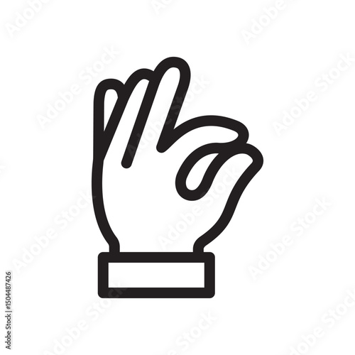 Gestures Of Human Hands, Perfectly ok Hand Symbol Icon In Trendy Design Vector Eps 10
