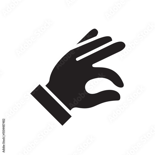 Gestures Of Human Hands, Perfectly ok Hand Symbol Icon In Trendy Design Vector Eps 10